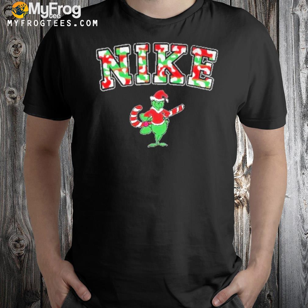 Satan grinch lights snowflake grin nike logo Christmas sweatshirt hoodie sweater long sleeve and tank top