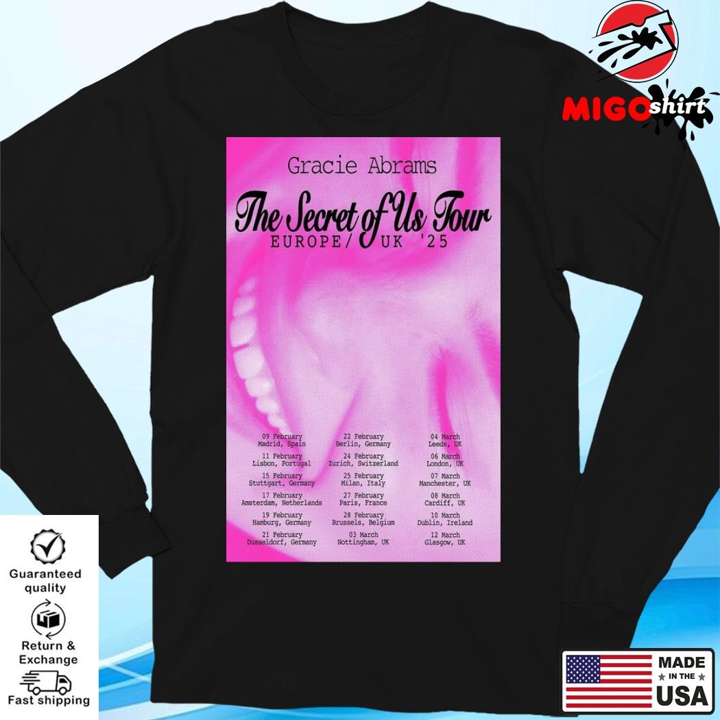 Official Gracie Abrams The Secret Of Us Tour Europe UK &lsquo;25 Poster 