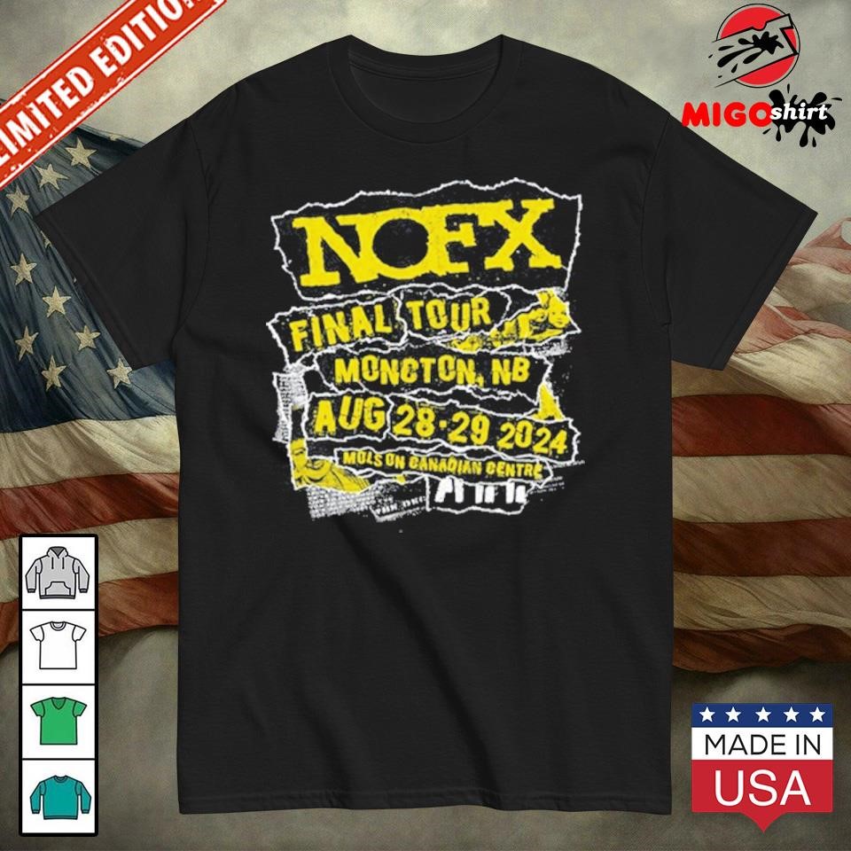 Official Aug 28-29, 2024 NOFX Molson Canadian Centre, Moncton, NB T-Shirt