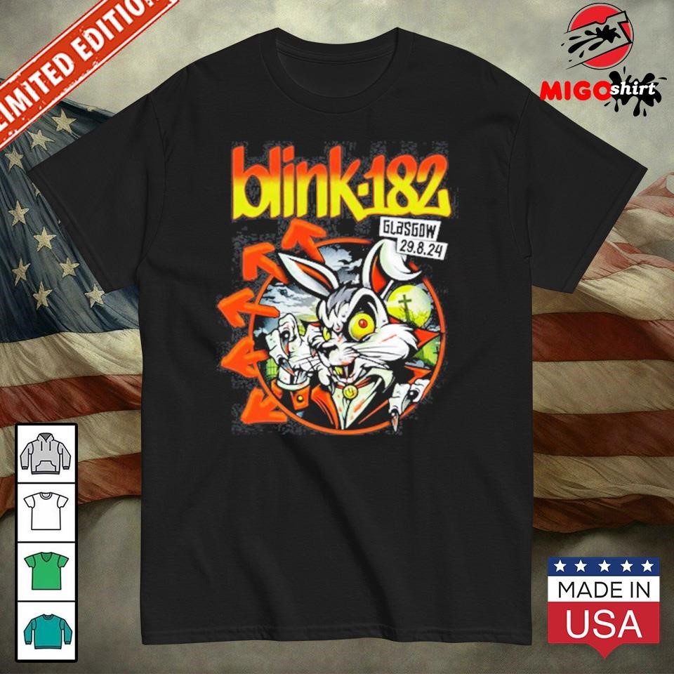 Official Blink 182 Tour In Glasgow Scotland On Aug 29 2024 Shirt