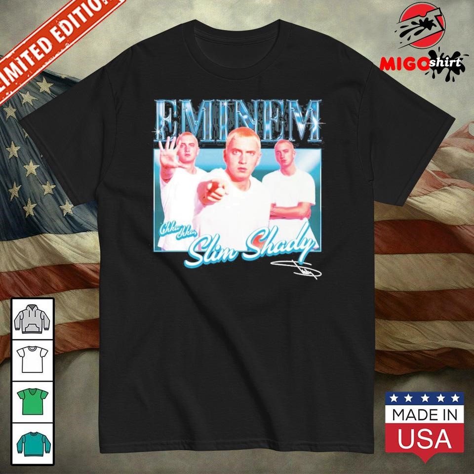 20th Anniversary Eminem S outlet T-Shirt Slim Shady Long Sleeve Gray Tie Dye SOLD OUT