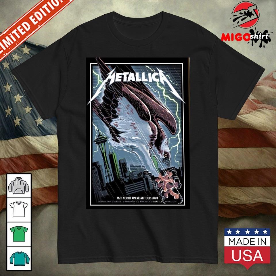 Official Metallica The Eagle For M72 Seattle At Lumen Field Seattle WA US August 30th And September 1st 2024 shirt