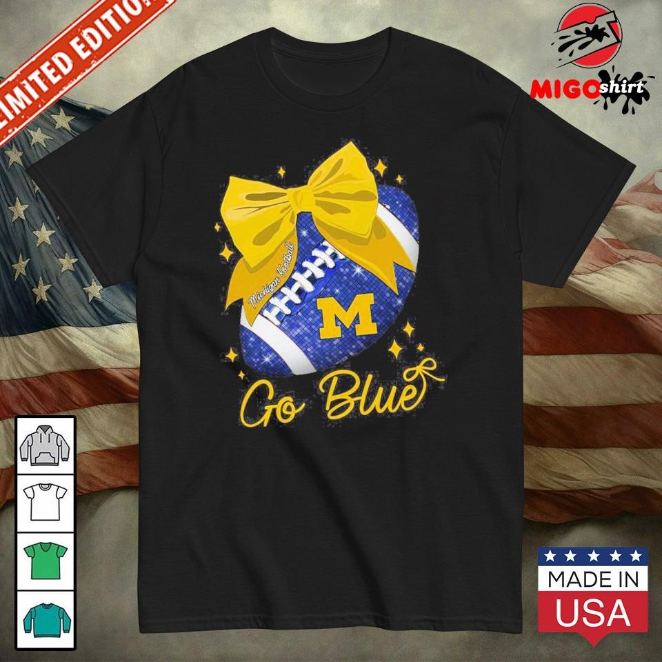 Official Michigan Wolverines Football Go Blue T-Shirt