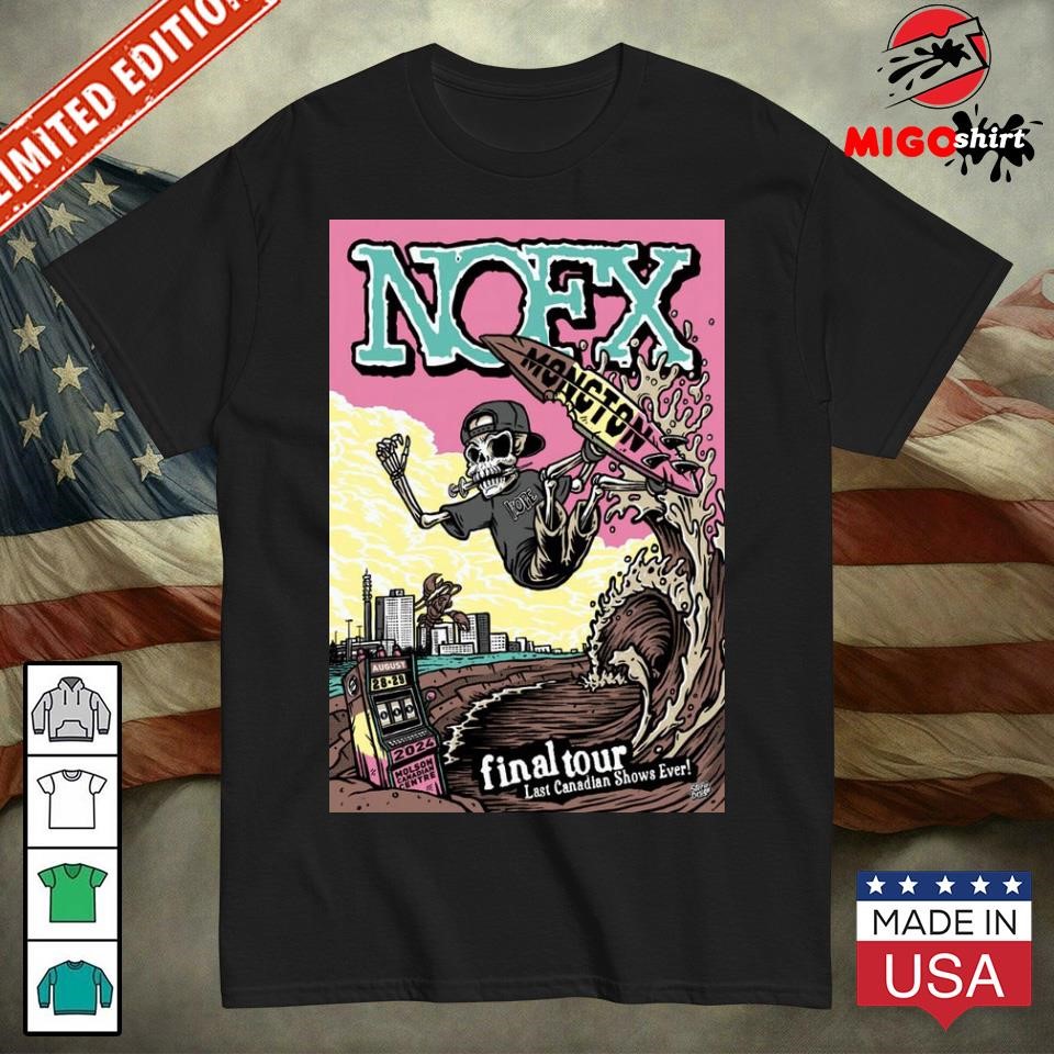 Official NOFX Aug 28-29, 2024 Molson Canadian Centre Event Poster shirt