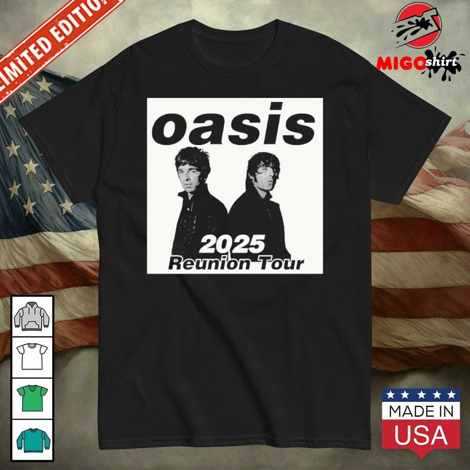 Official Oasis 2025 Reunion Tour T-Shirt