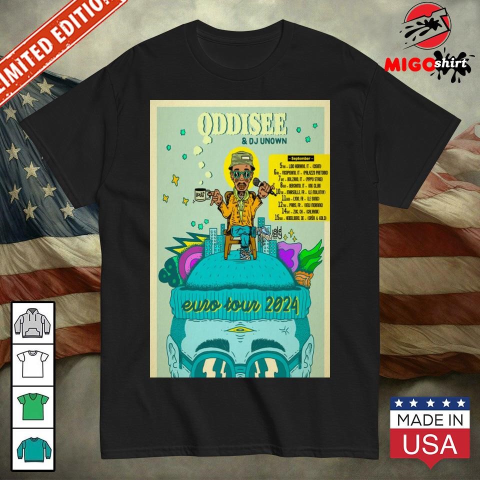 Official Oddisee Europe Tour 2024 Poster shirt