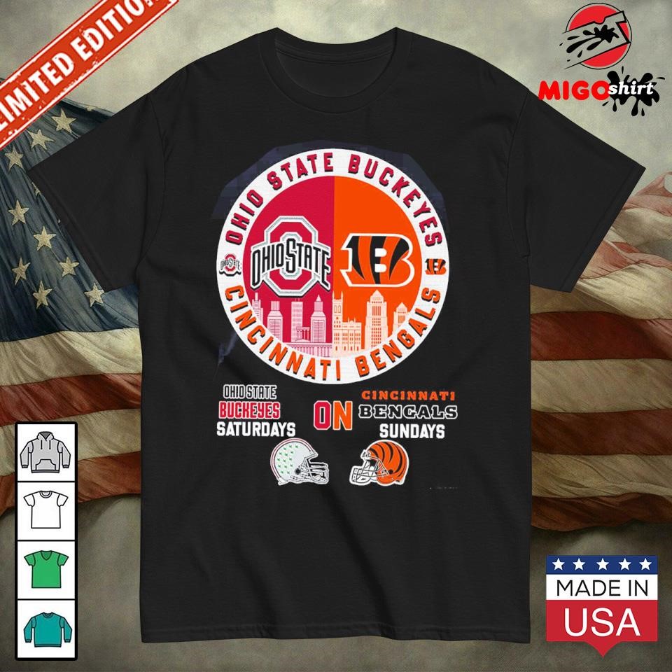 Official Ohio State Buckeyes Saturdays On Cincinnati Bengals Sundays Shirt