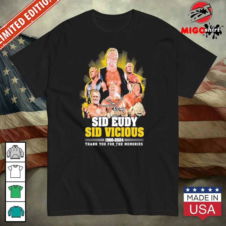 Official Sid Eudy Sid Vicious 1960-2024 Thank You For The Memories T-Shirt