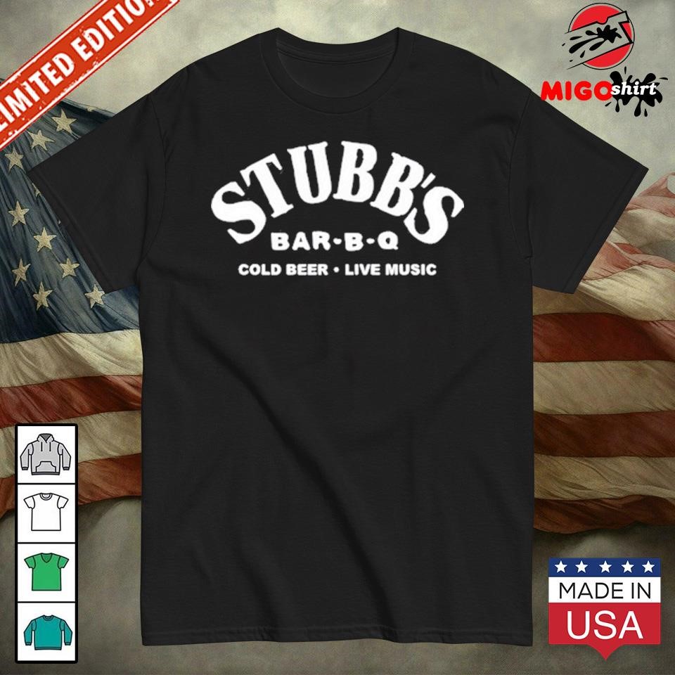 Official Stubb's Bar B Q Cold Beer Live Music Shirt