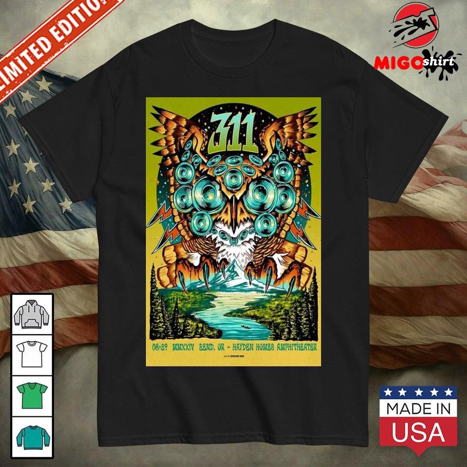 Official The 311 August 29, 2024 Hayden Homes Amphitheater, Bend, OR Poster shirt