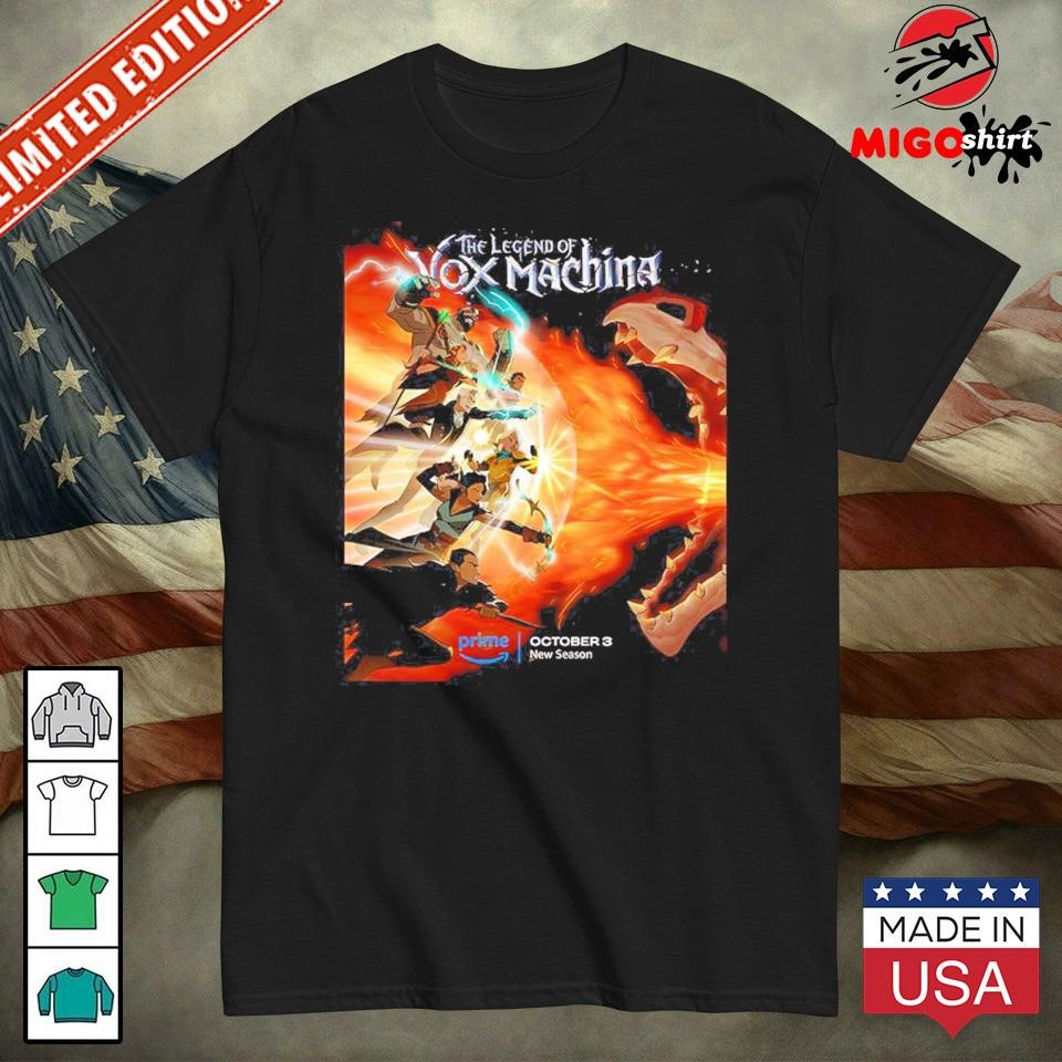 Official The Legend Of Vox Machina New Season Release On October 3rd 2024 shirt