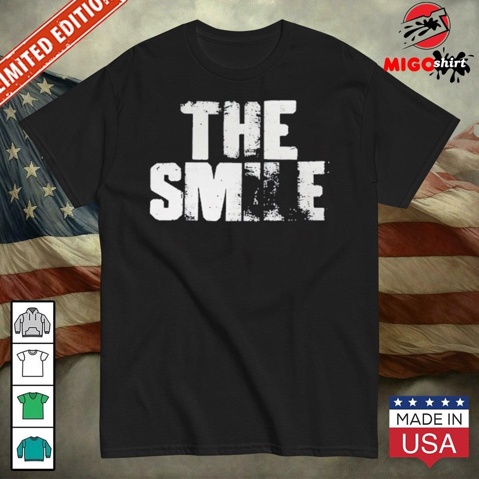 Official The Smile Band Don't Get Me Started Metallic Print Shirt