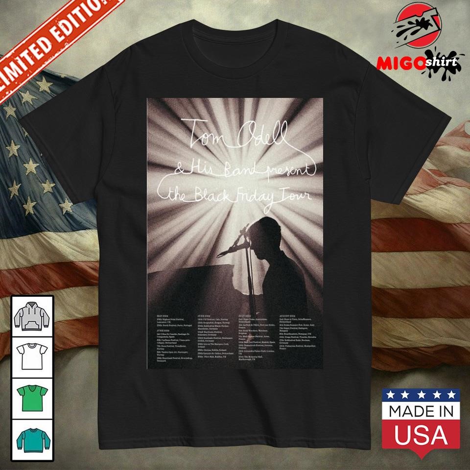 Official Tom Odell Black Friday Tour 2024 Poster shirt