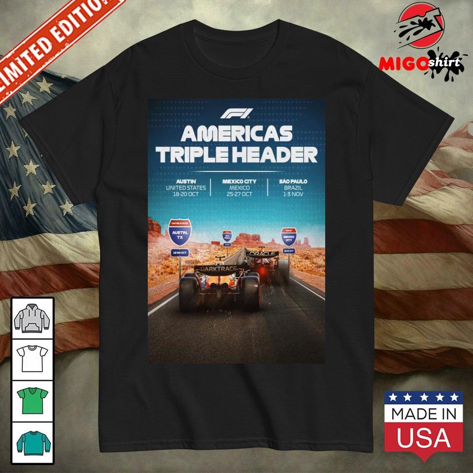 Americas Triple Header Austin United States Poster October 22 2024 shirt