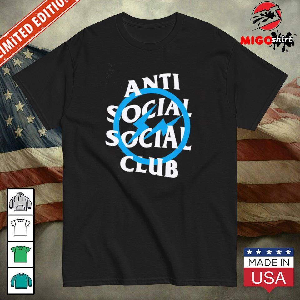 Anti Social Social Club x Fragment Blue Bolt T-shirt