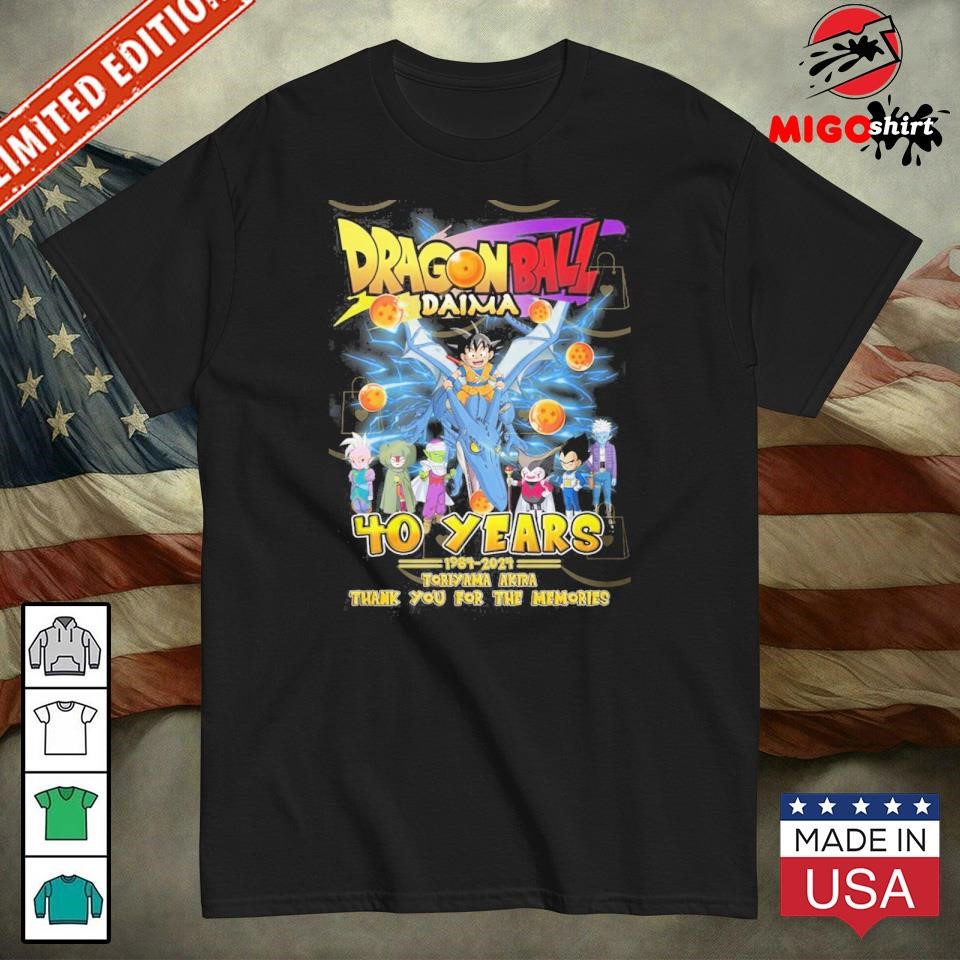 Dragonball Daima 40 Years 1984-2024 Toriyama Akira Thank You For The Memories Unisex T-Shirt