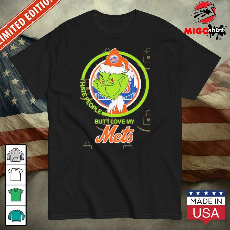 Grinch I Hate People But I Love My New York Mets Unisex T-Shirt