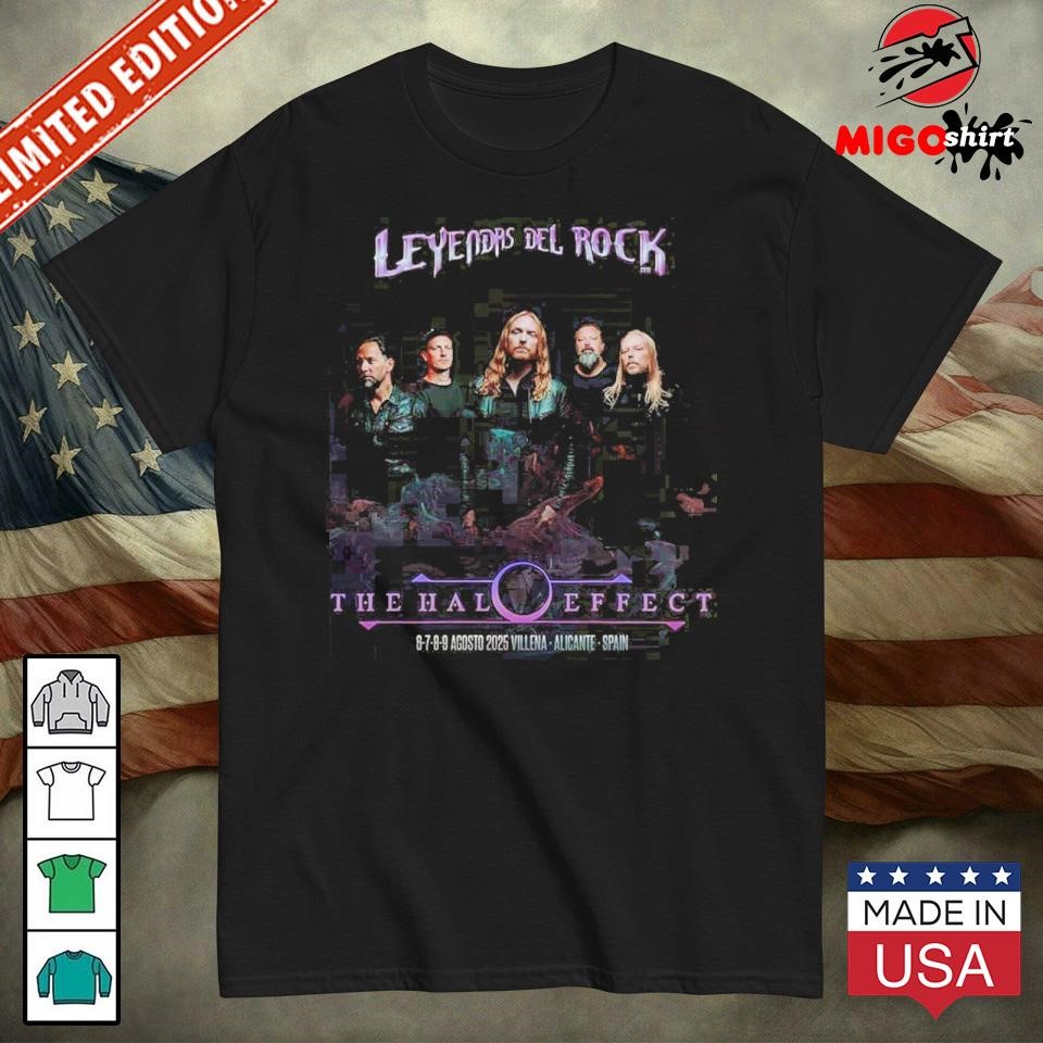 Leyendas del Rock The Halo Effect On 6-7-8-9 On Agosto 2025 Villena In Alicante Spain Unisex T-Shirt