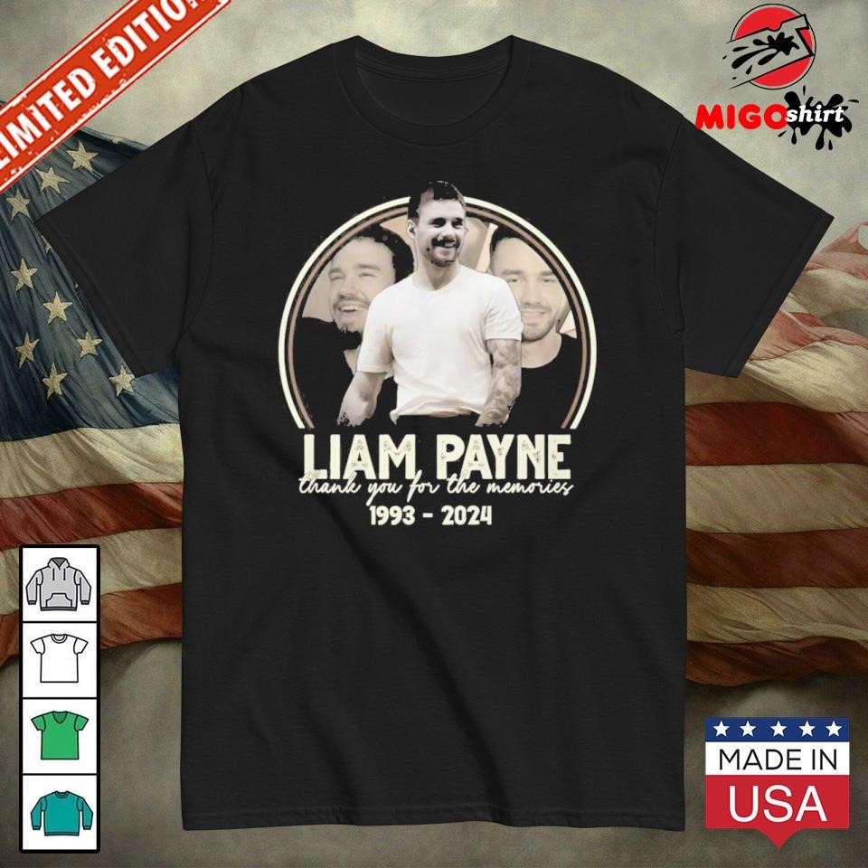 Liam Payne Thanh You For The Memories History 1993-2024 T-Shirt