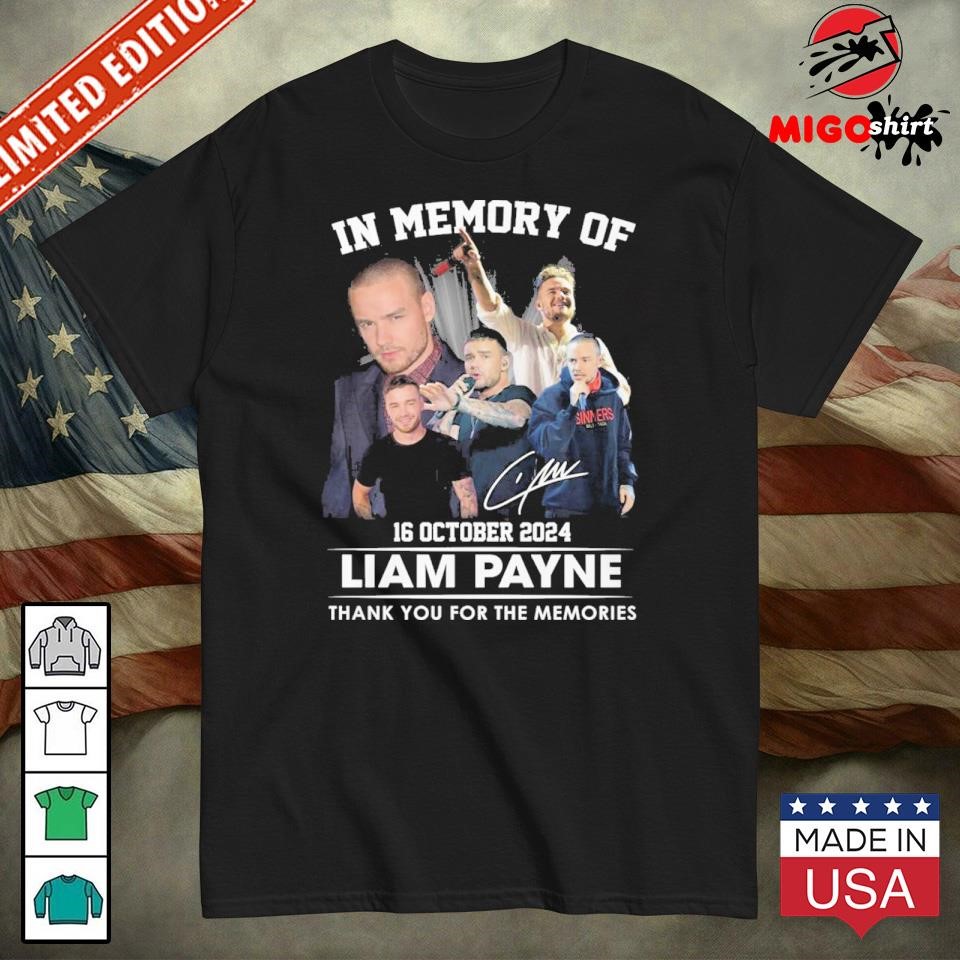 One Direction In Memory Of Liam Payne 2024 Thank You For The Memories T-Shirt