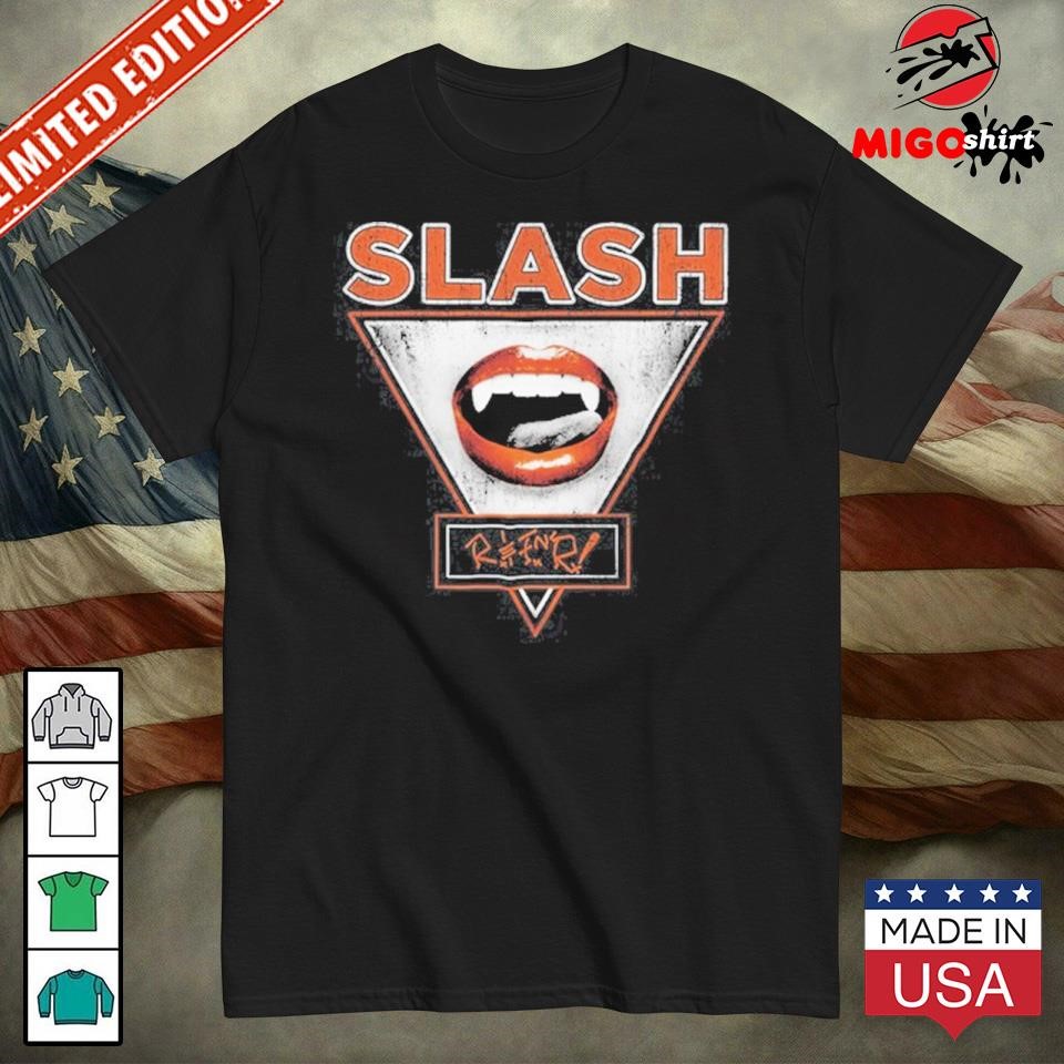 Slash Lady Fangs Vintage Black T-shirt