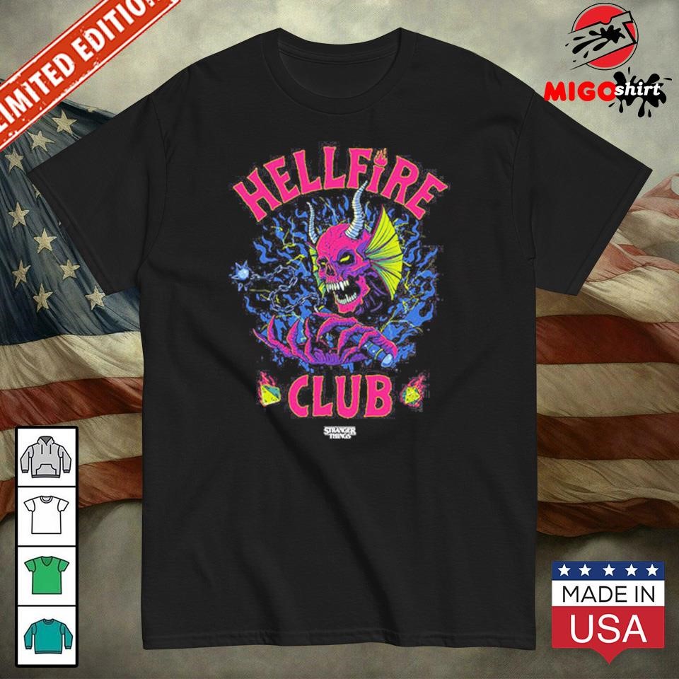 Stranger Things The Hellfire Club New Logo Pink Color Fan shirt