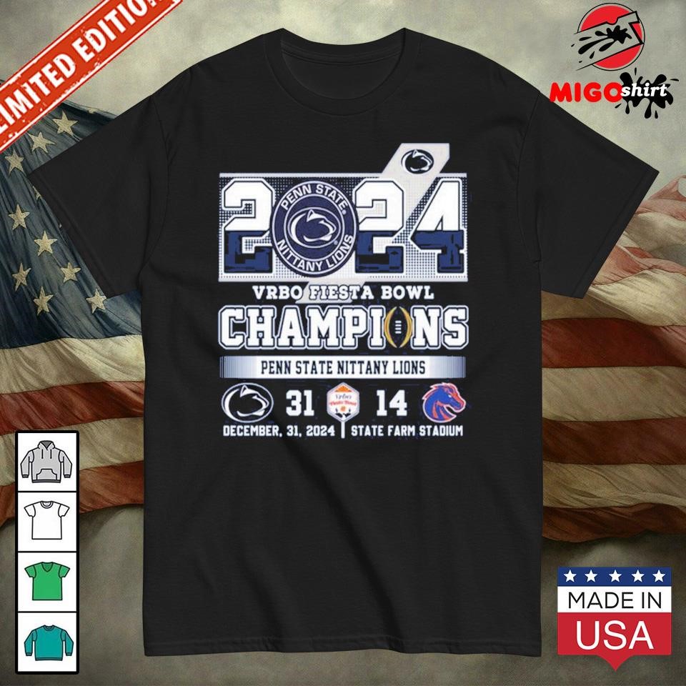 Official Penn State Fiesta Bowl Champions 2024 For Fans T Shirt hoodie sweater long sleeve and tank top